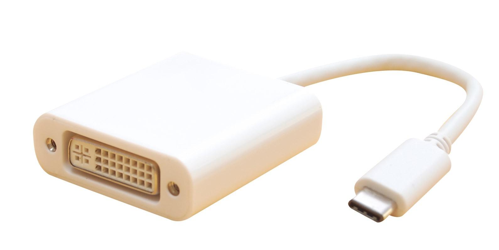 Adaptateur USB3.1 type C mâle vers DVI-I Femelle - 0.2m - EOL