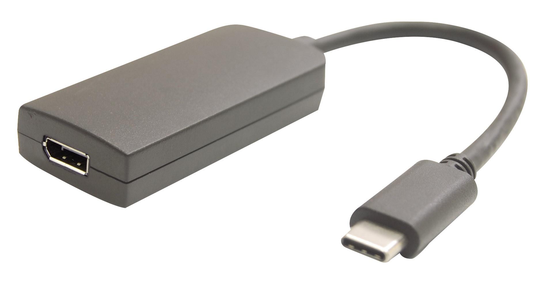 Adapt USB3.1 type C mâle vers DisplayPort 1.2 femelle - 0.2m - EOL