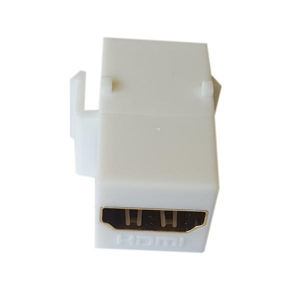 Keystone plastique blanc HDMI 1.4  type AA F/F