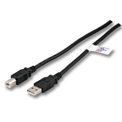 Cordon USB 2.0 A-B M / M Noir - 5m