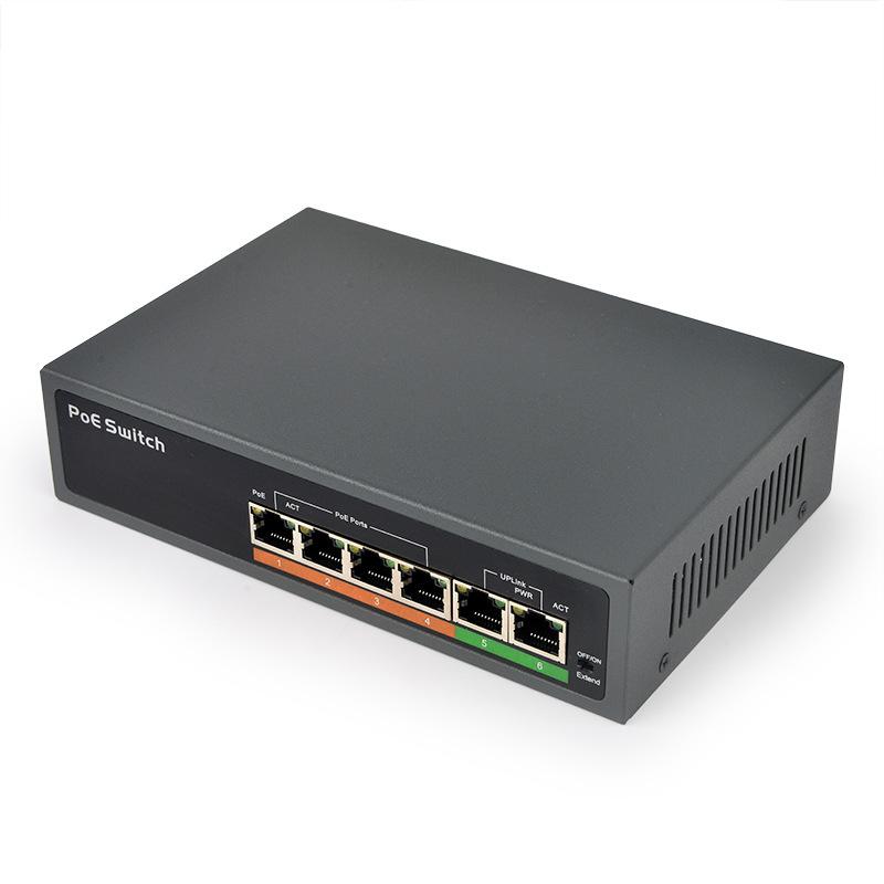 UPTEC VIEW - Switch PoE 4ports 65W 100Mb 100m-10Mb 250m +2P 100Mb EOL
