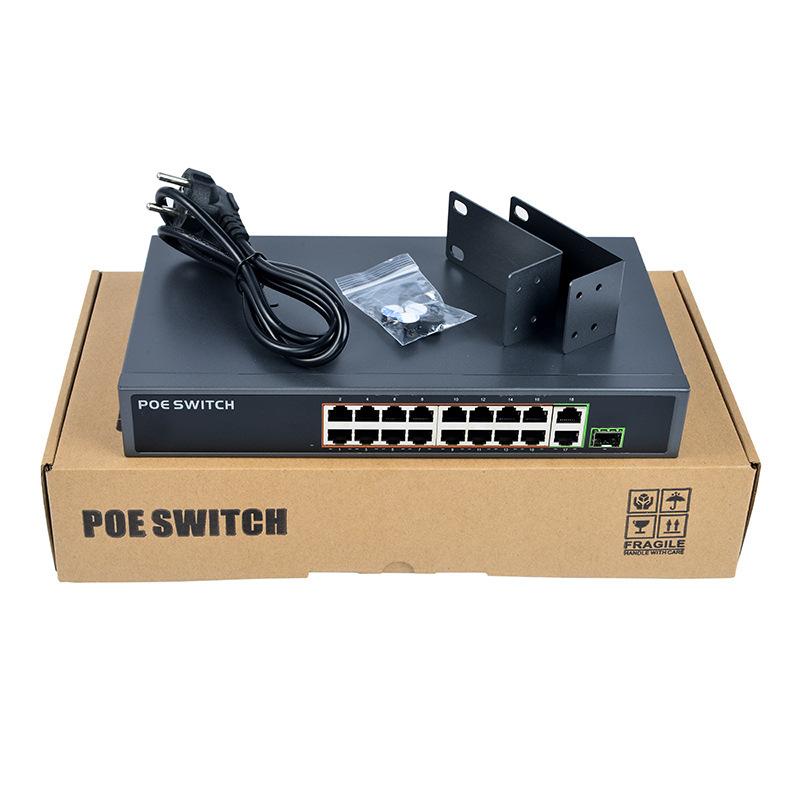 UPTEC VIEW - Switch PoE 16P 250W 100Mb 100m/10Mb 250m+2P Gb+1xSFP EOL