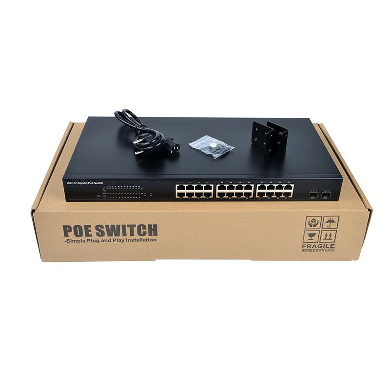 UPTEC VIEW - Switch PoE 24 ports 370W - 1Gbit 100m + 2 ports SFP EOL