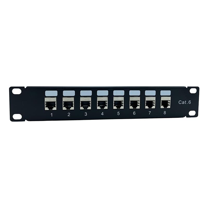 UPTEC - Panneau brassage 10" équipé 8 ports Cat6 FTP +supports cable
