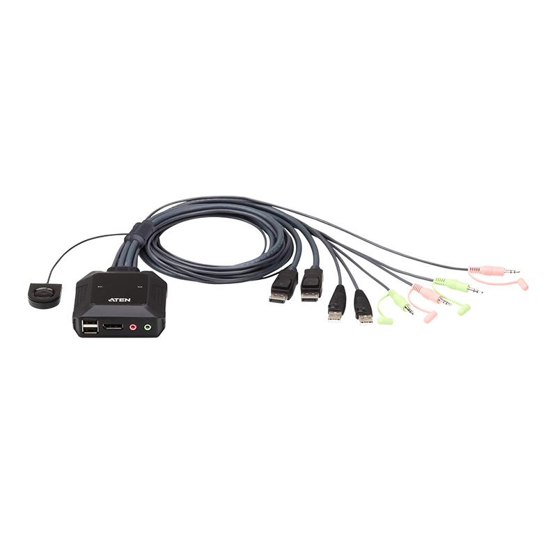 ATEN - CS22DP - Commutateur KVM câble DisplayPort USB - 2 ports