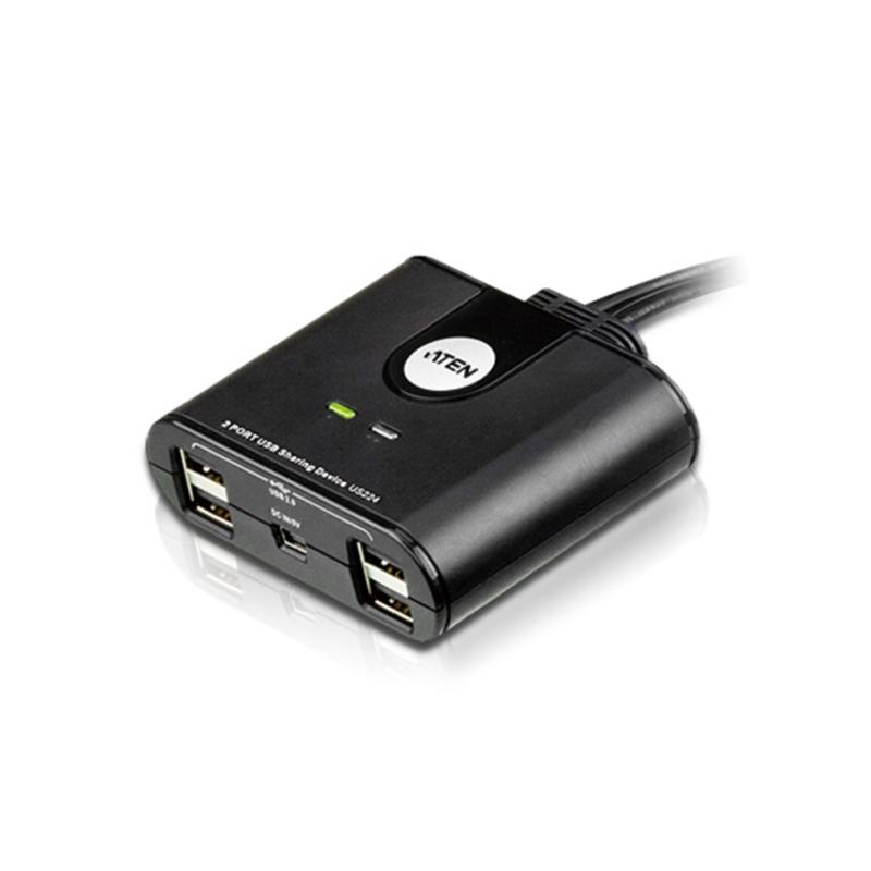 ATEN - US224 - Commutateur partage des périphériques USB2.0 2x4ports