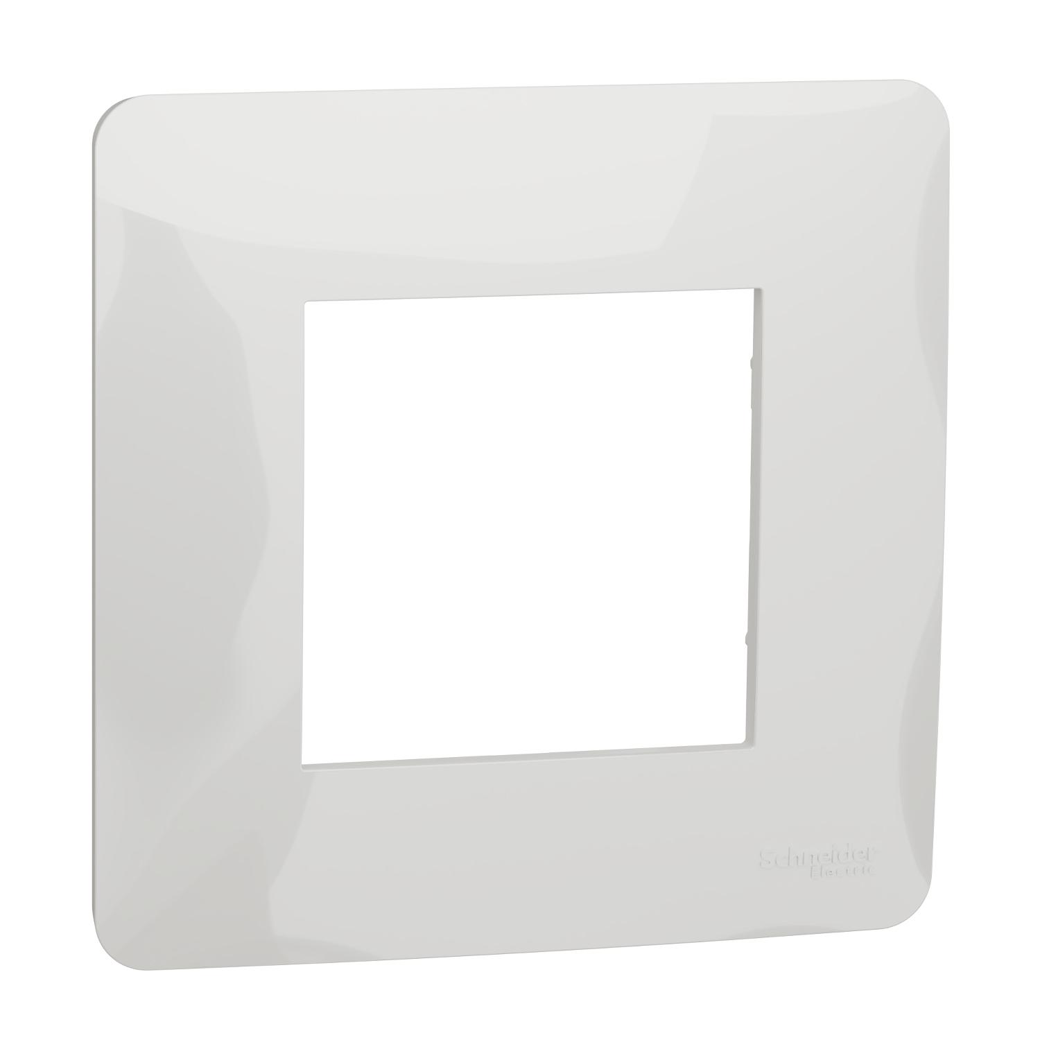 Unica Studio - plaque de finition - Blanc - 1 poste